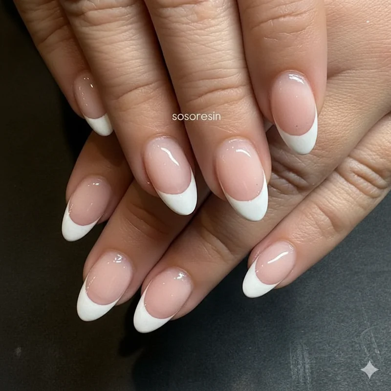 Gel BIAB regular polish and press-on French tip nail comparison showing chip resistance and longevity for professional working women during a full work week