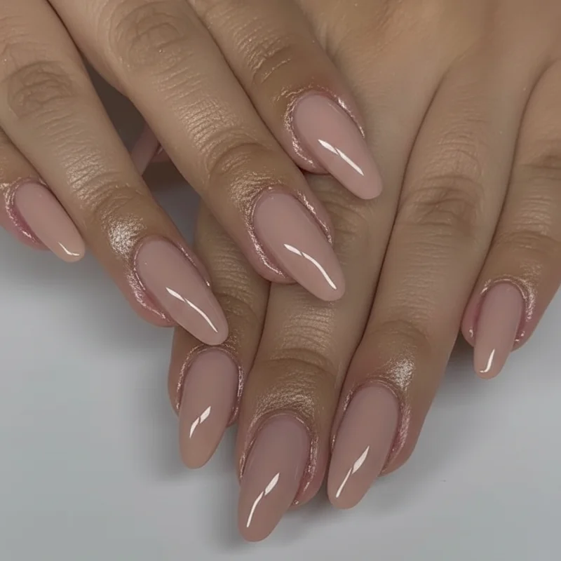 Nail shape and length combined professional decision chart showing squoval and oval at short to medium length for work nails with professional verdict by free edge millimeters