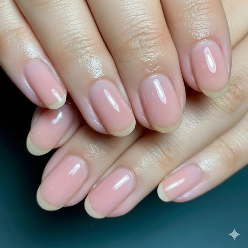 Round nails for healthcare and hands-on professions showing natural short nail shape ideal for nurses teachers and clinical environments in professional workplace settings