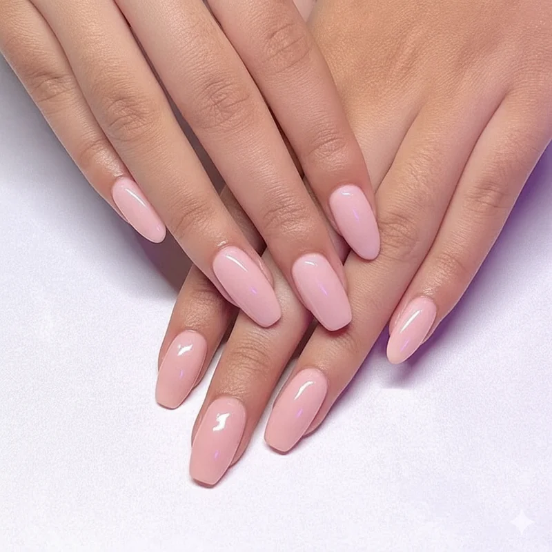 Law firm nail colour options showing contrast between court appearance nude shades and internal office acceptable deeper tones for Biglaw associates