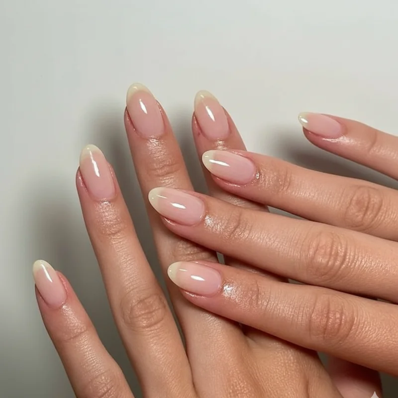 Healthcare worker nails showing CDC quarter inch length rule natural short nails appropriate for clinical patient care settings infection control