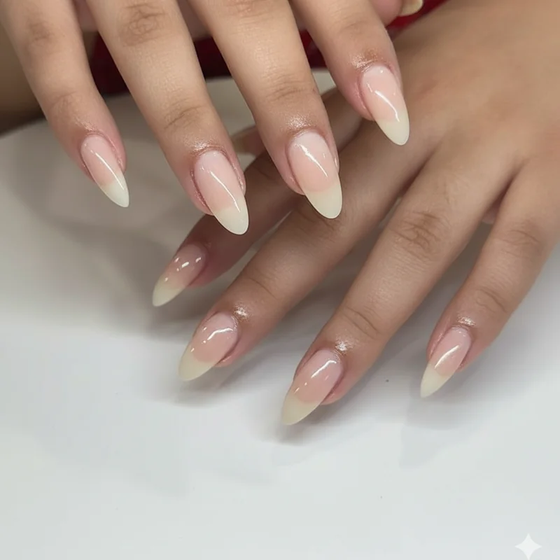 Chipped nail polish versus clean bare buffed nail comparison showing professional grooming standard for job interview preparation