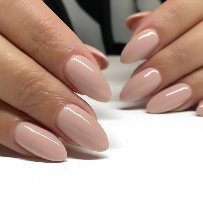 Finance law healthcare tech and creative industry interview nail comparison guide showing appropriate colours and lengths for each professional field