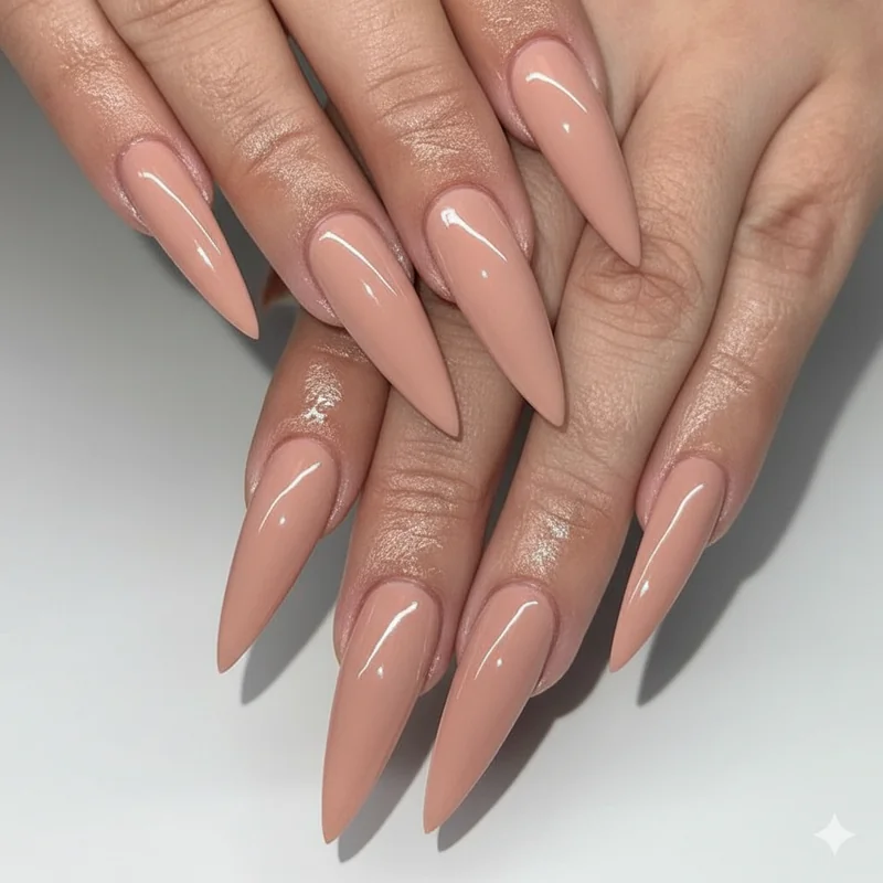 Gel acrylic and press-on nails professional comparison for job interview showing appropriate length and clean application standards across enhancement types