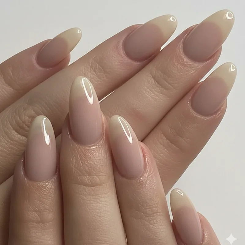 Milky soap nail sheer pink and nude manicure options for interview appropriate professional nails in 2026 with squoval shape