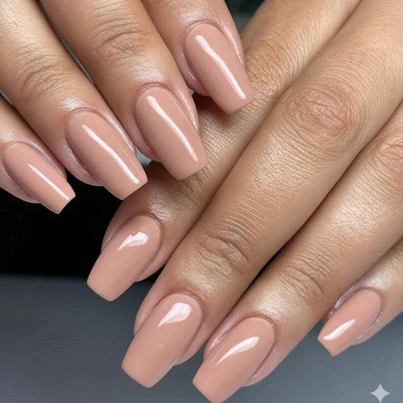 Nail tech salon consultation for office neutral shade showing professional vocabulary guide for getting the perfect result from your nail appointment