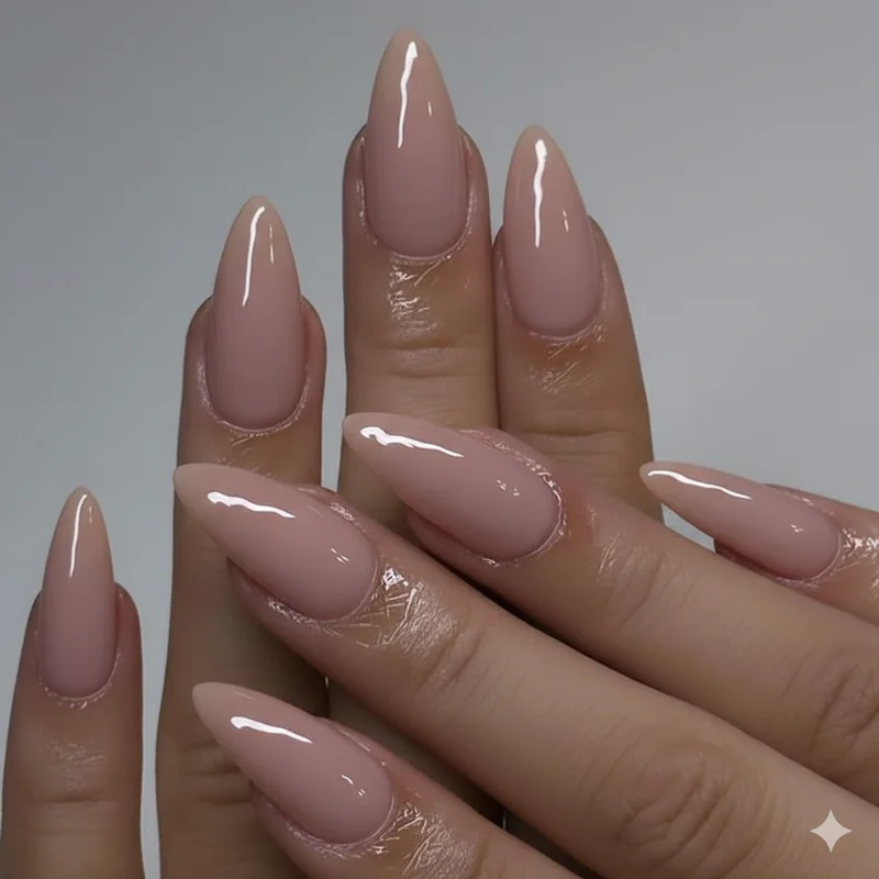 Nude nail skin tone matching guide showing warm cool and neutral undertone options for professional office manicure across diverse complexions