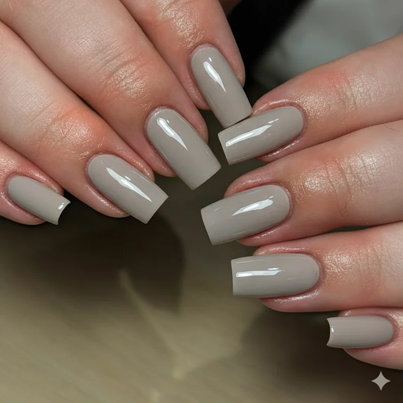 Safe first day nail options including milky sheer finish greige and micro-French tip manicure swatches for new office starters in 2026