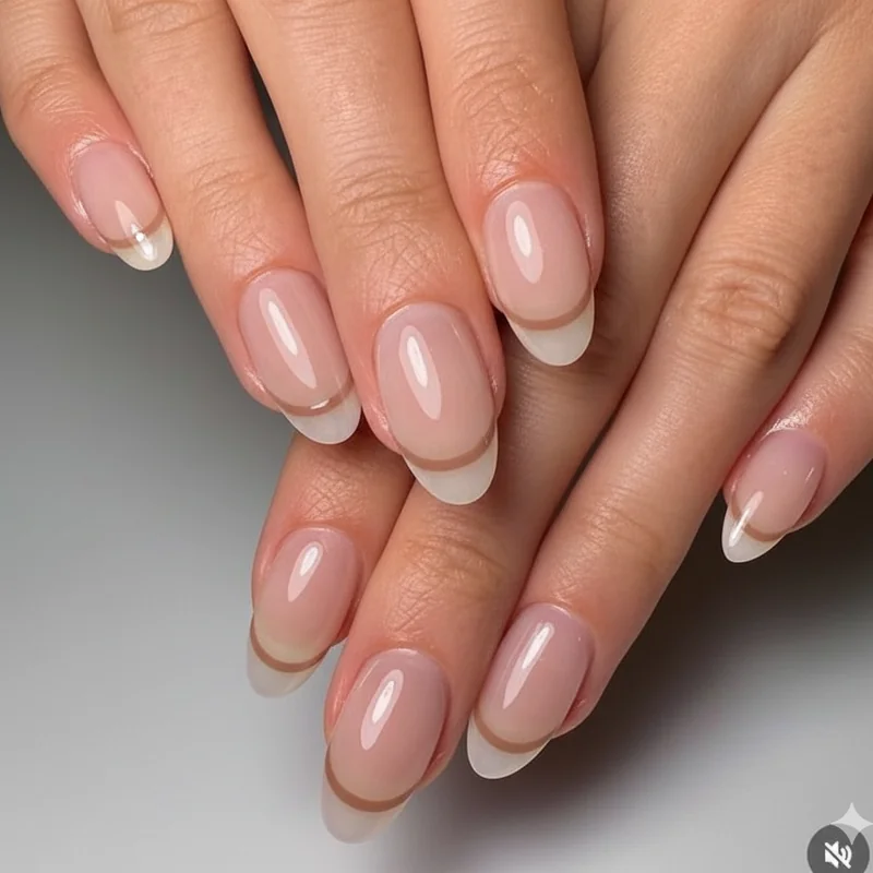 Single thin line nail art near cuticle tone on tone colour office-approved subtle design detail for professional women 2026