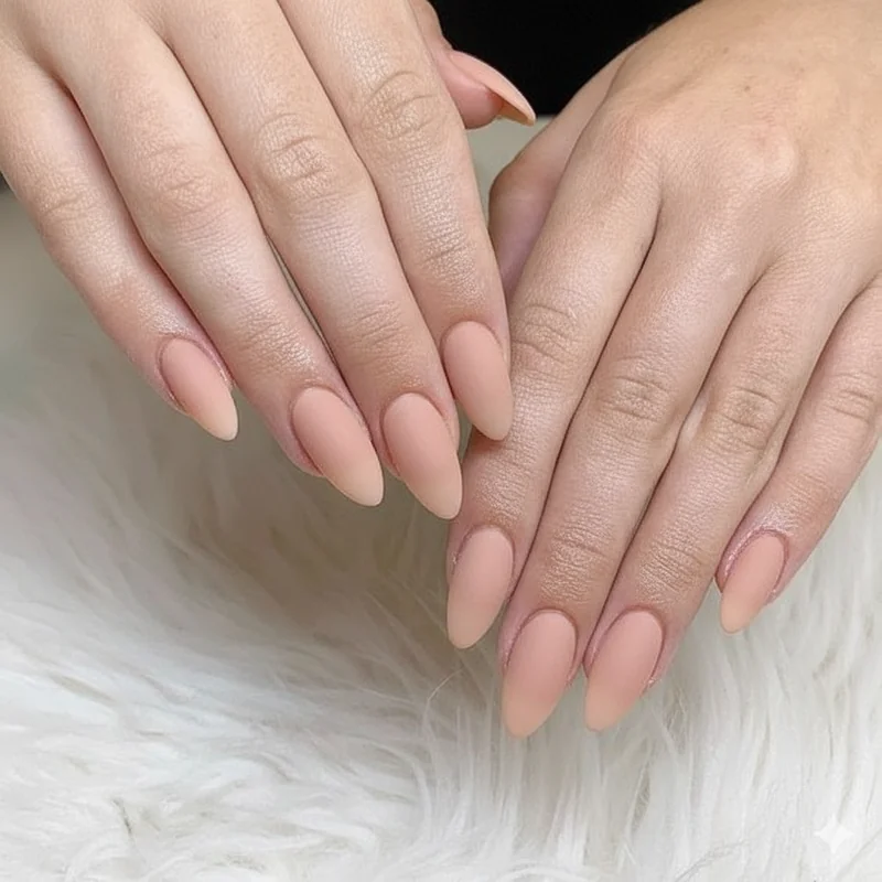 Professional nail colour for remote work video calls showing matte nude and muted tone manicures that photograph cleanly on webcam for client facing meetings in 2026