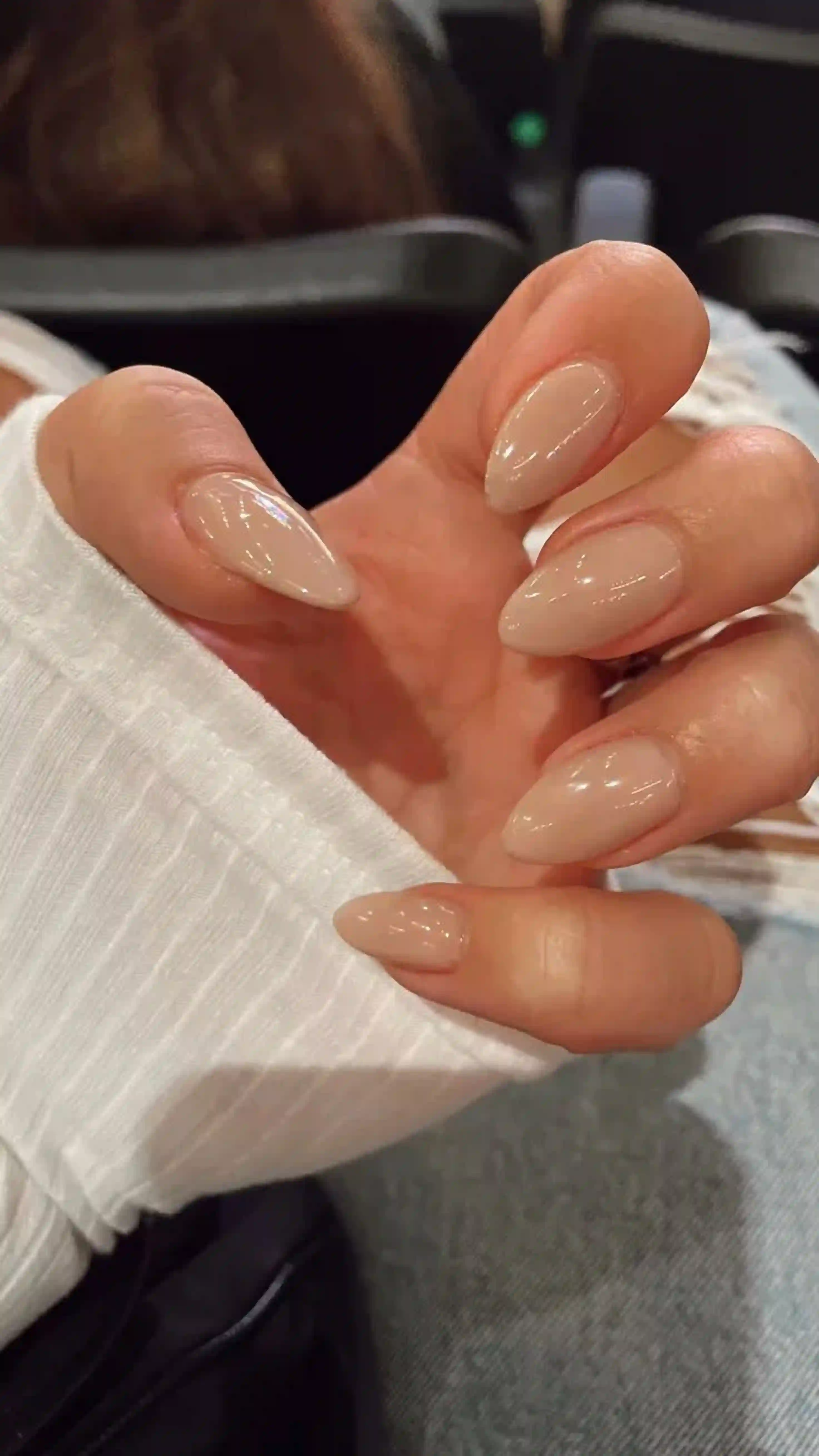 Latte almond creamy beige neutral coffee nails creating cozy warm professional manicure for everyday