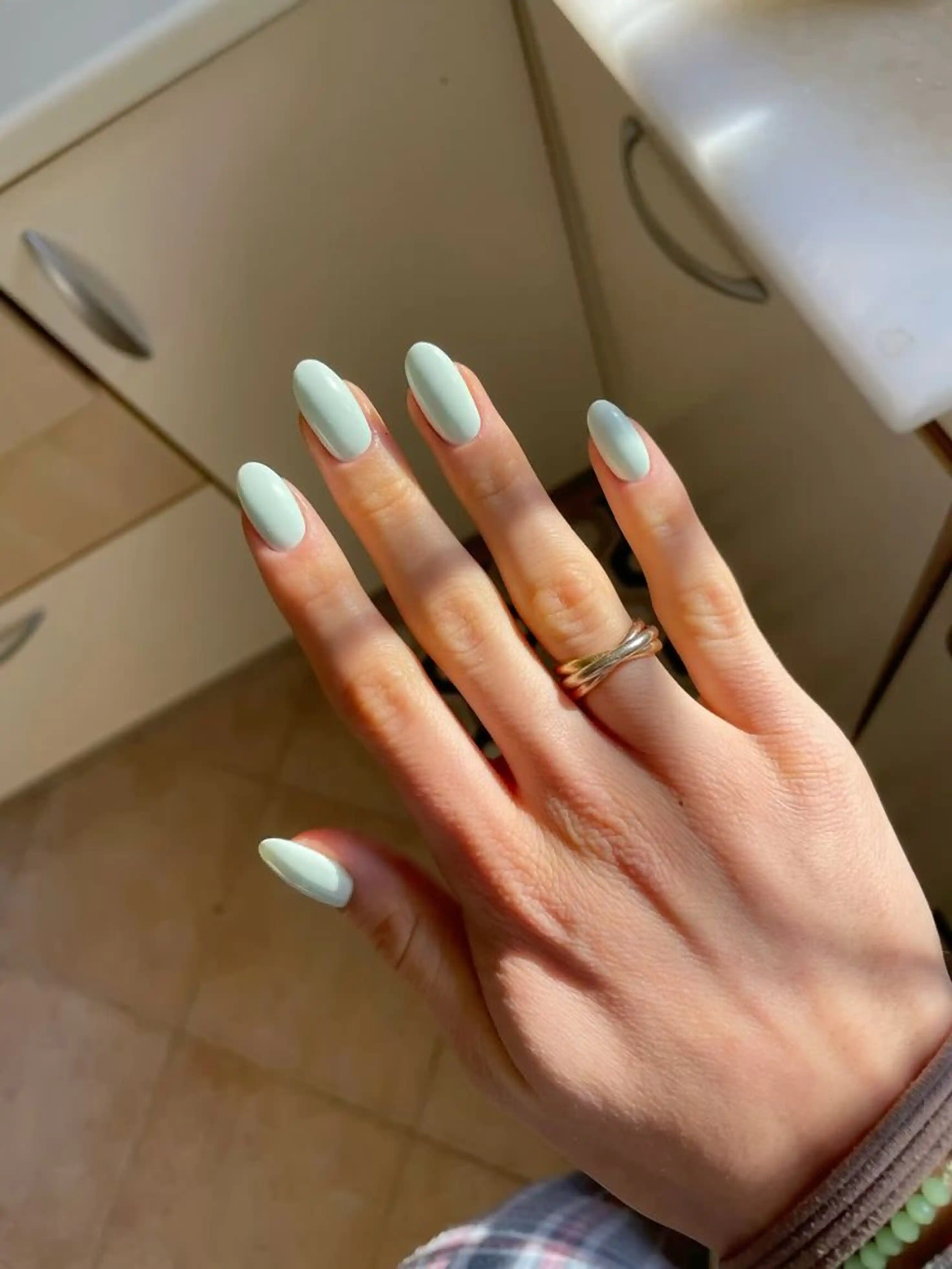 Mint green almond fresh pastel spring nails light airy creating cheerful manicure for bright style