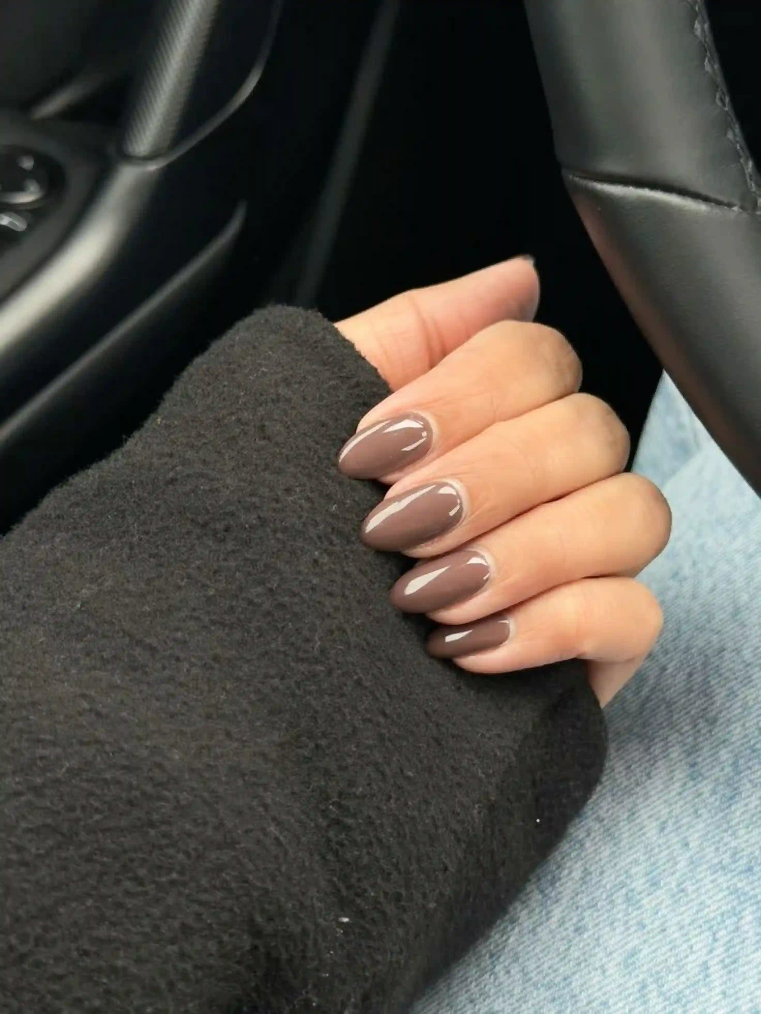 Chocolate & Mocha Brown Nails
