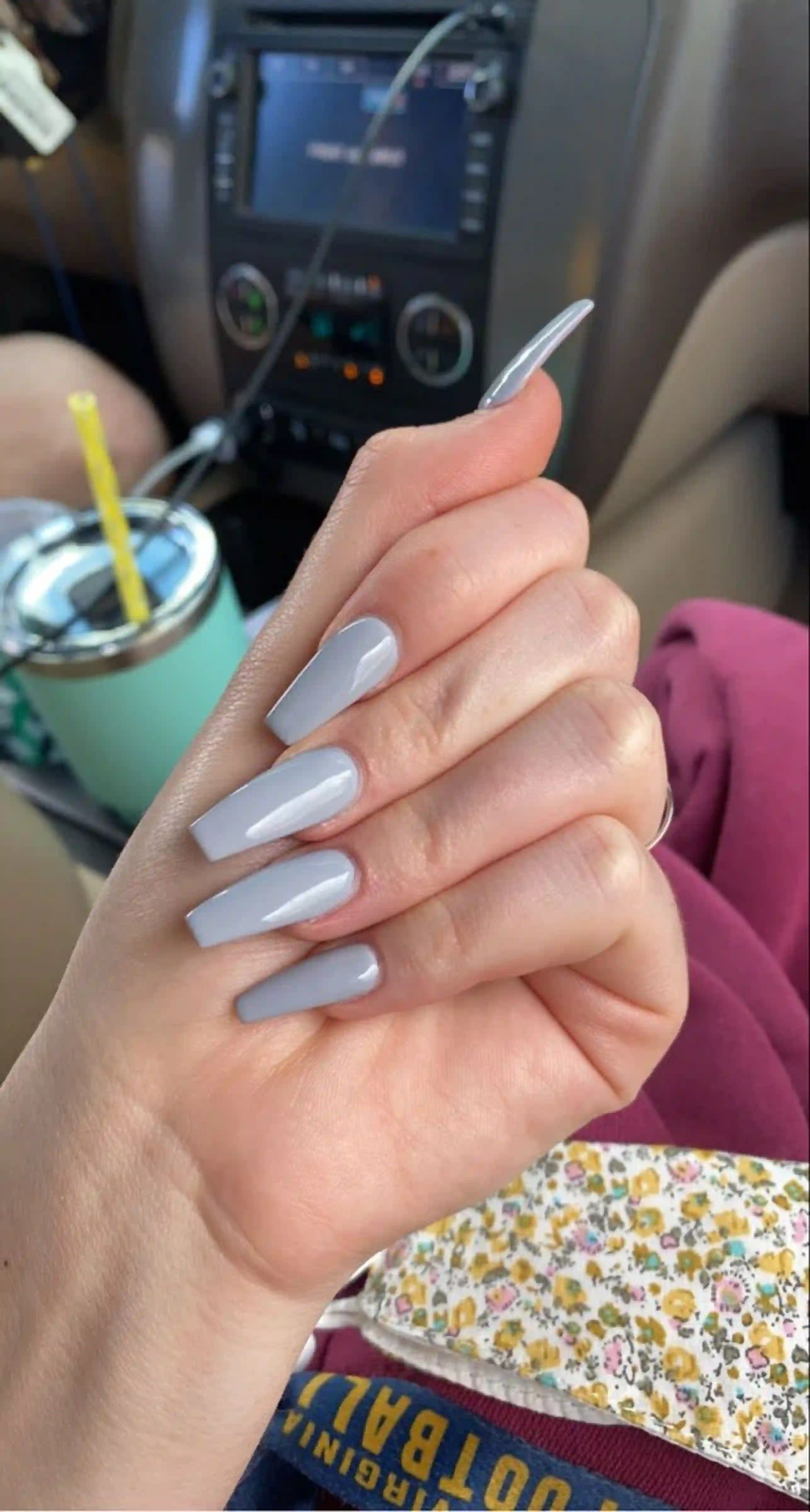 Aqua blue coffin bright summer tropical nails creating fun cheerful vacation manicure for holidays