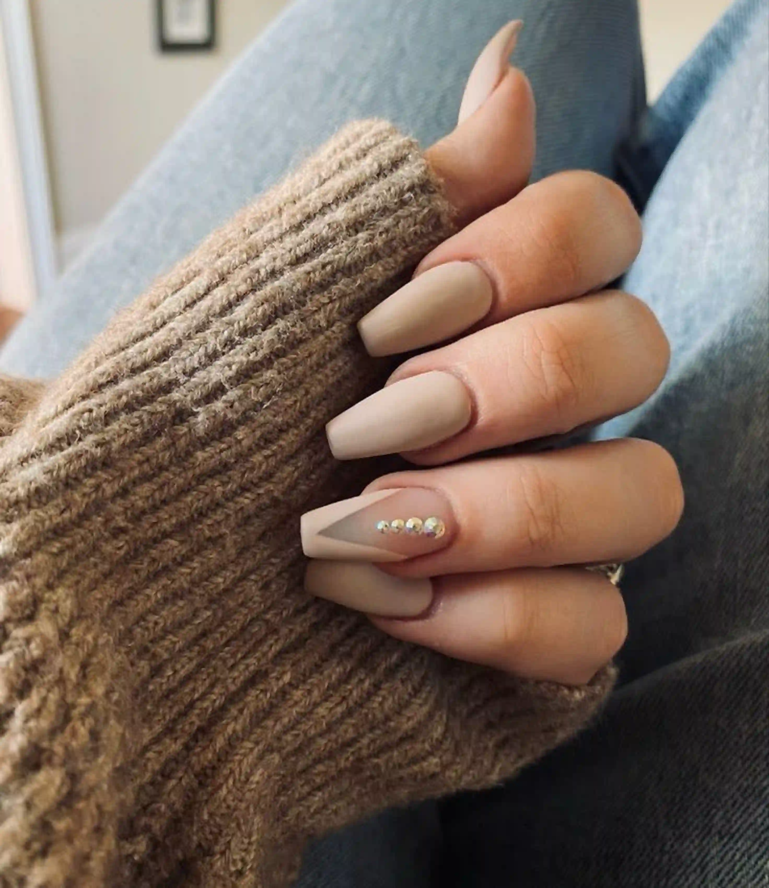 French fade coffin nude white gradient nails creating classic modern elegant manicure for brides