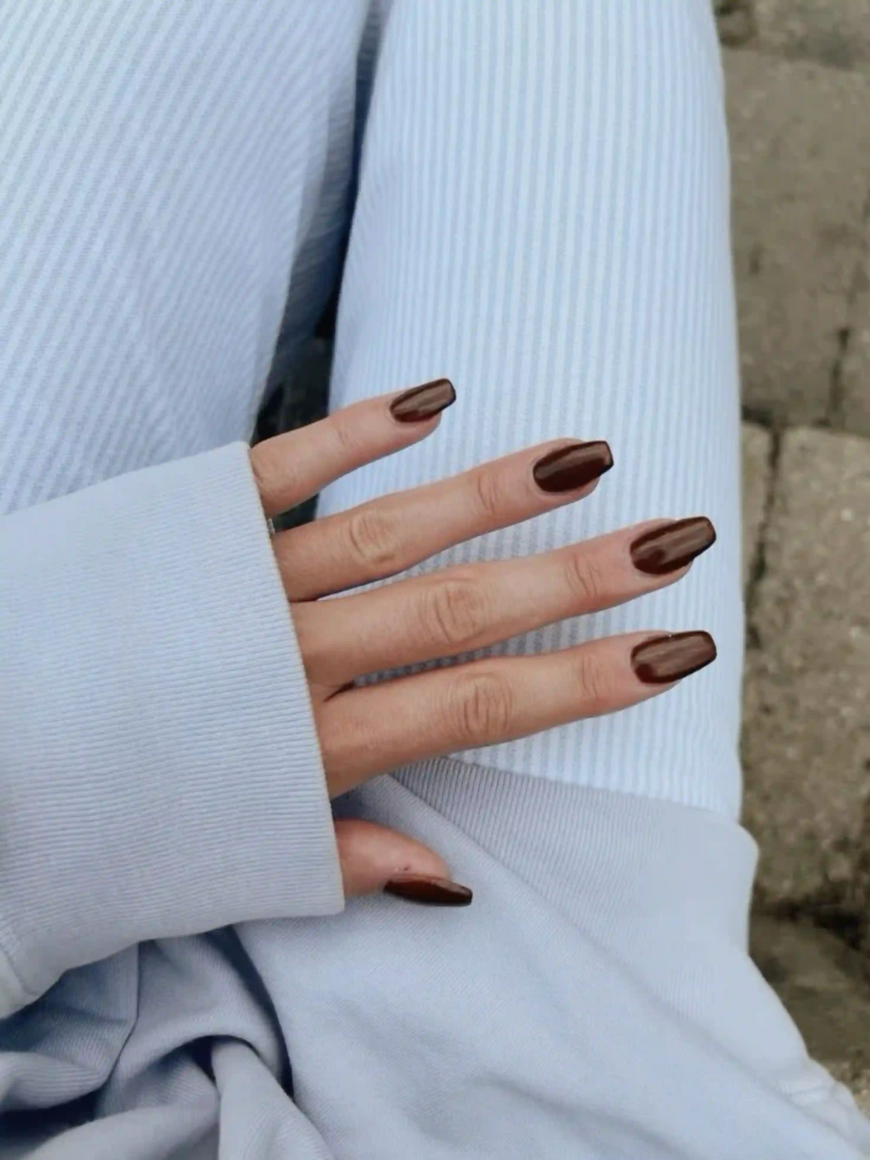 Red coffin classic bold nails creating timeless glamorous statement elegant manicure for confidence