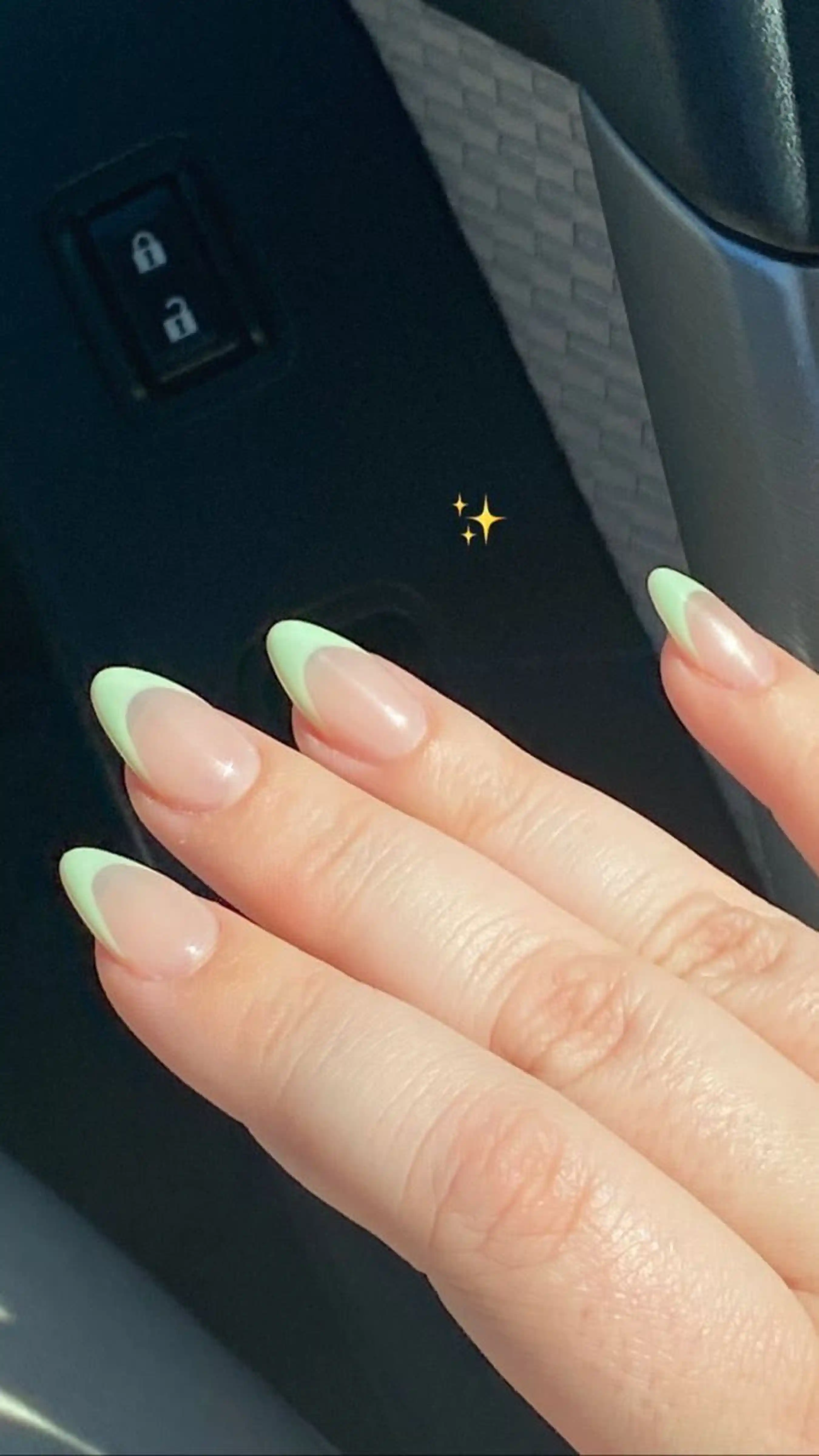 Mint green french tips fresh pastel spring creating cheerful bright airy manicure for sunny