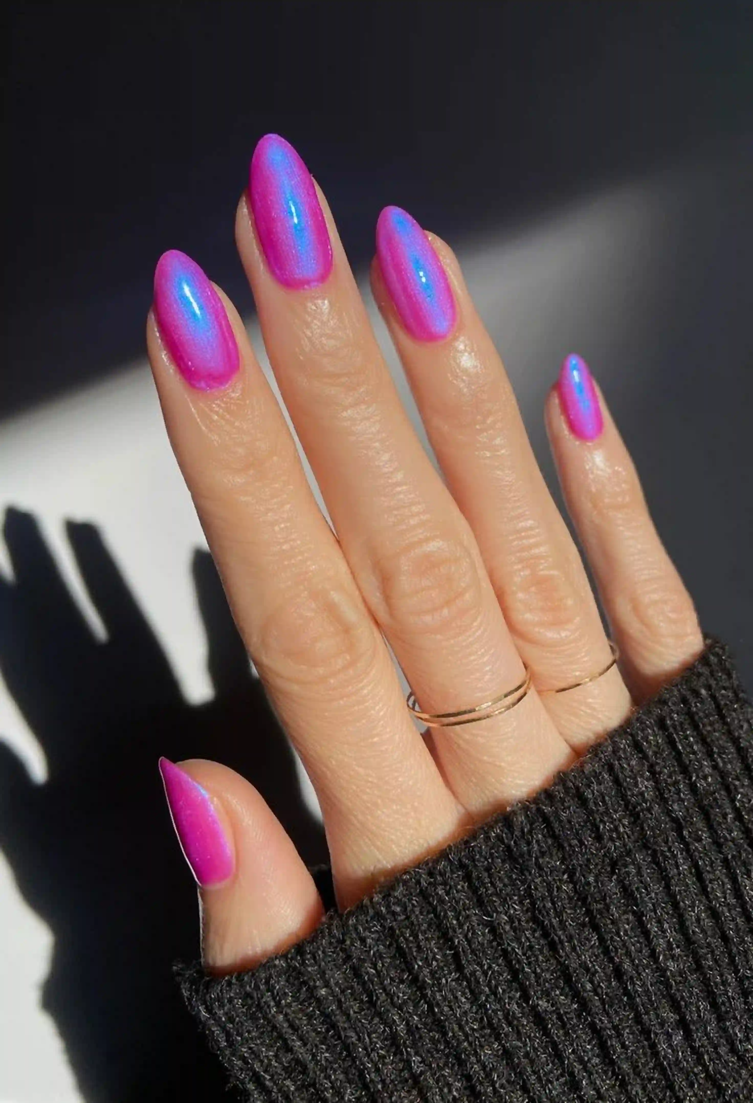 Cotton candy ombre pink blue gradient sweet playful nails creating whimsical cute manicure for fun