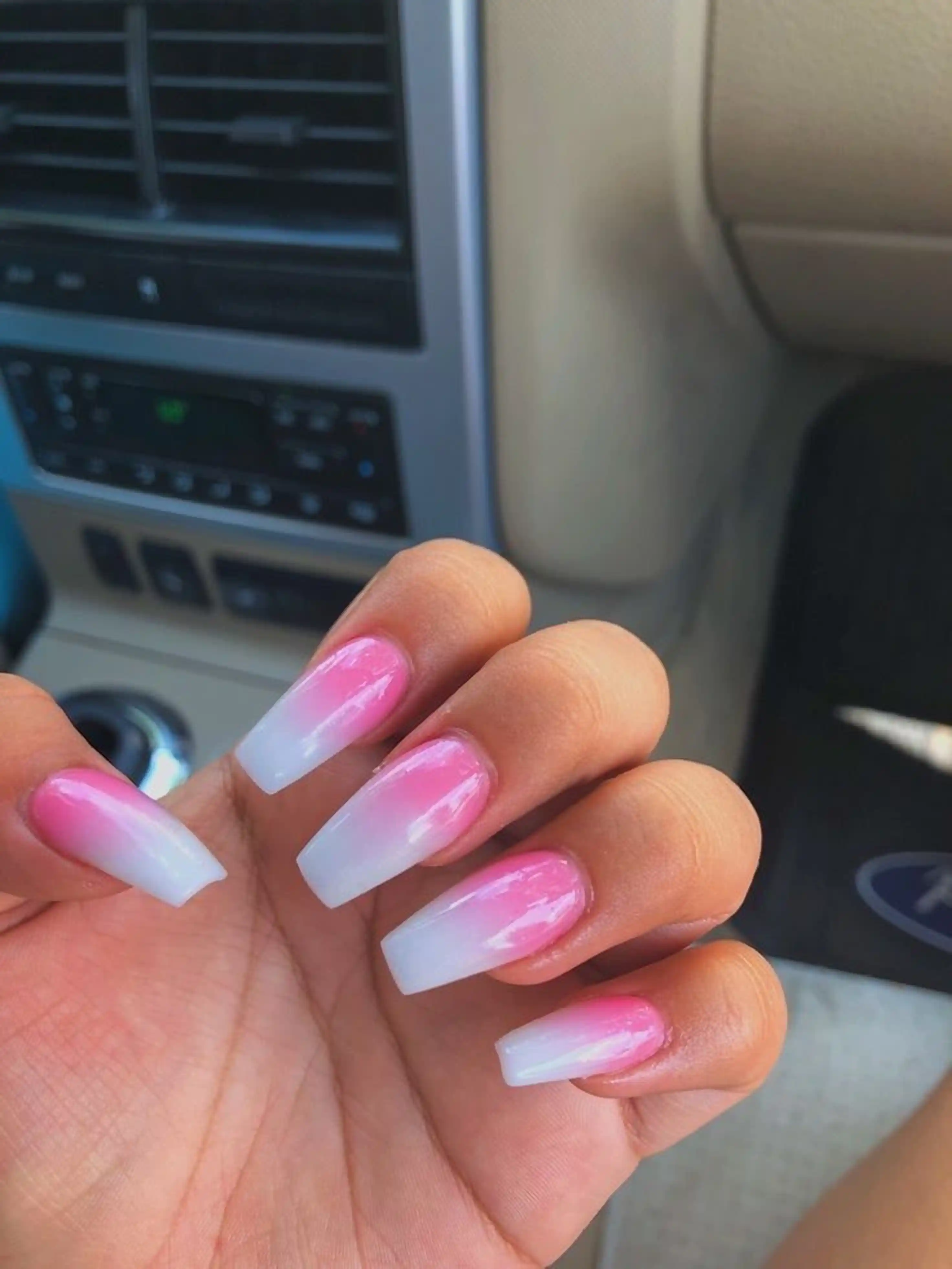 Hot pink white ombre vibrant gradient bold nails creating statement party fun manicure for nights