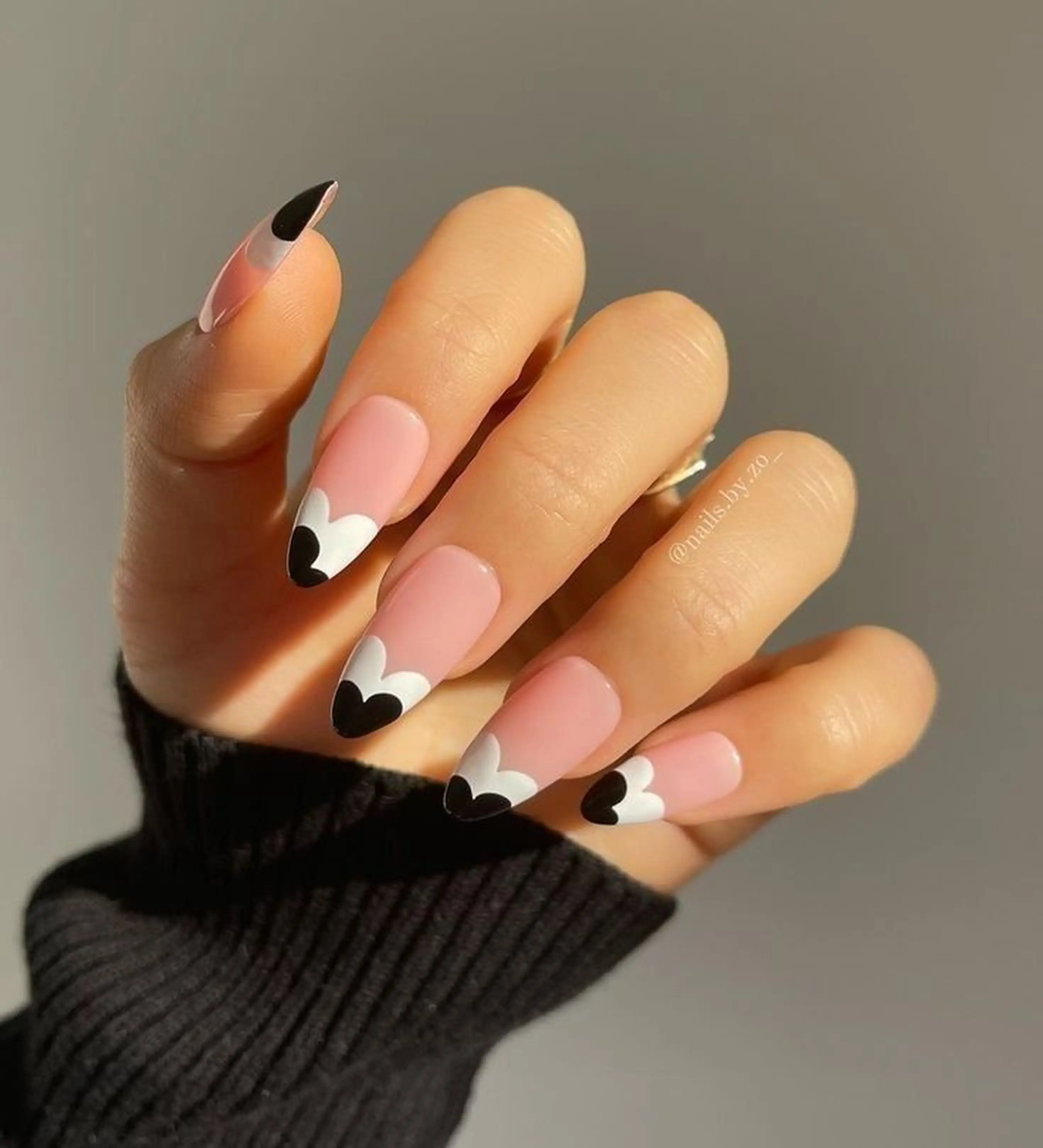 Baby pink hearts soft pastel valentine nails creating feminine sweet delicate cute manicure love