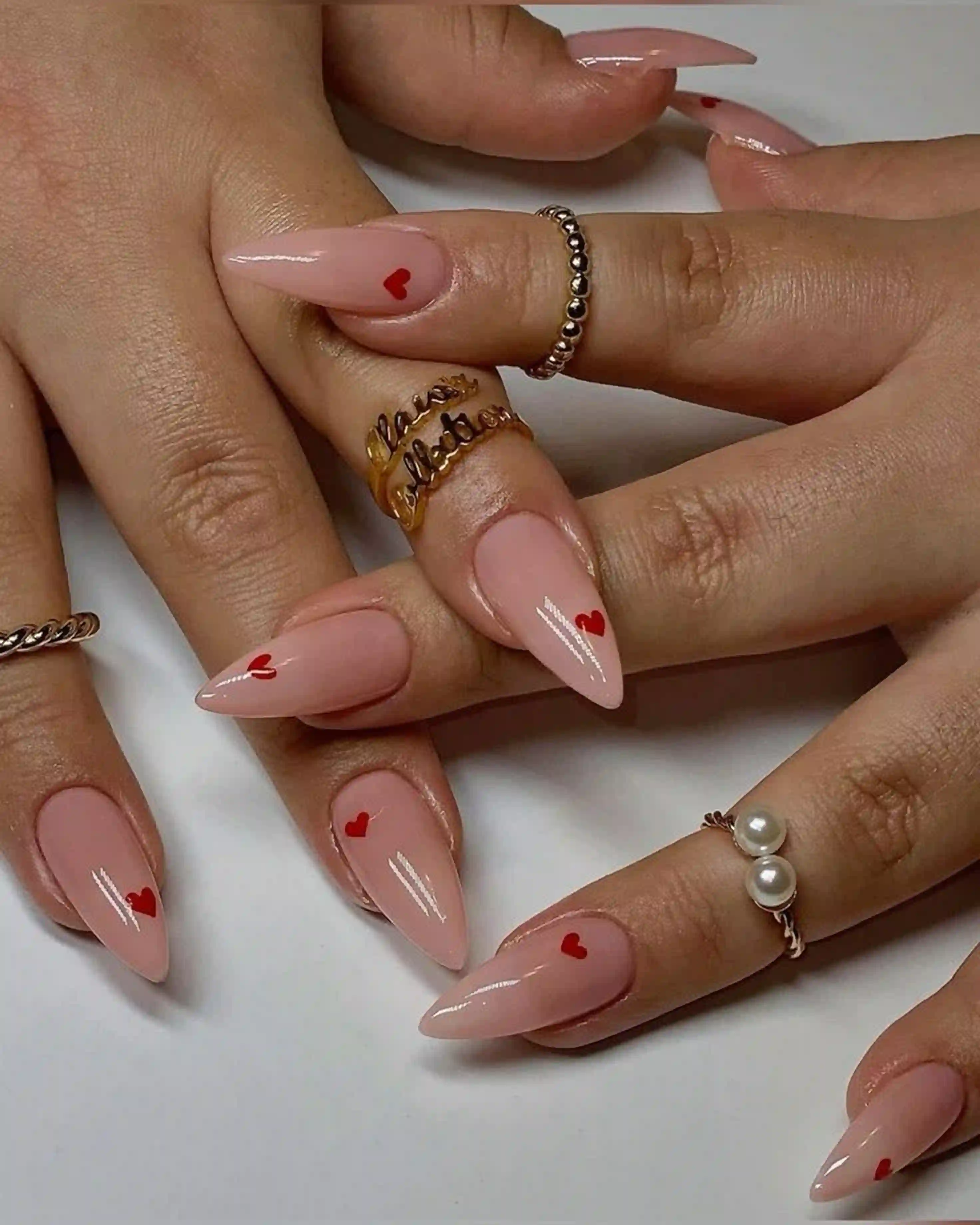 Berry hearts deep pink romantic valentine nails creating bold feminine trendy cute manicure style